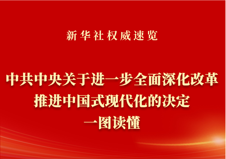 新华社权威速览 | 《中共中央关于进一步全面深化改革、推进中国式现代化的决定》一图读懂